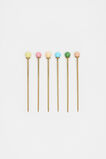 Vita Cocktail Pick Set of 6  Multi  hi-res