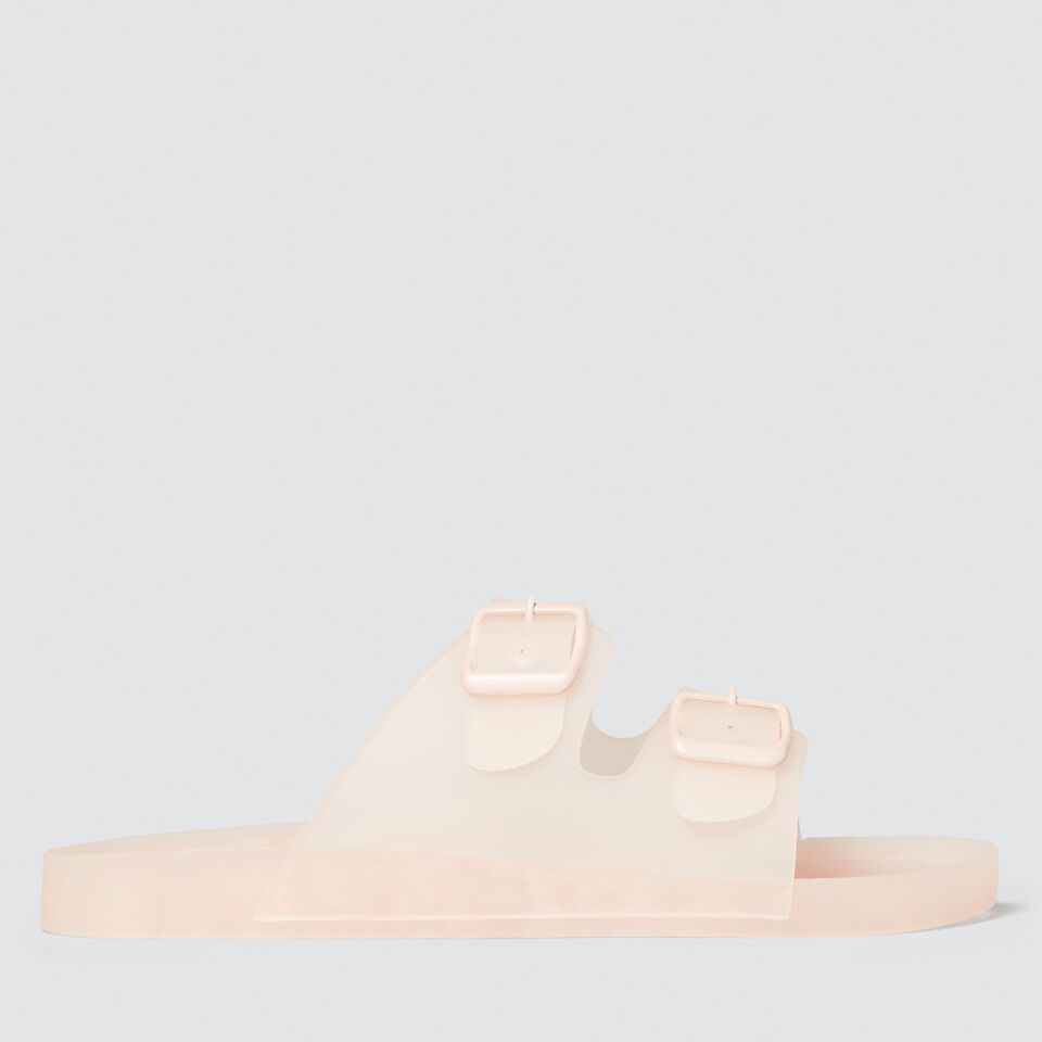 Luna Buckle Jelly Slide  