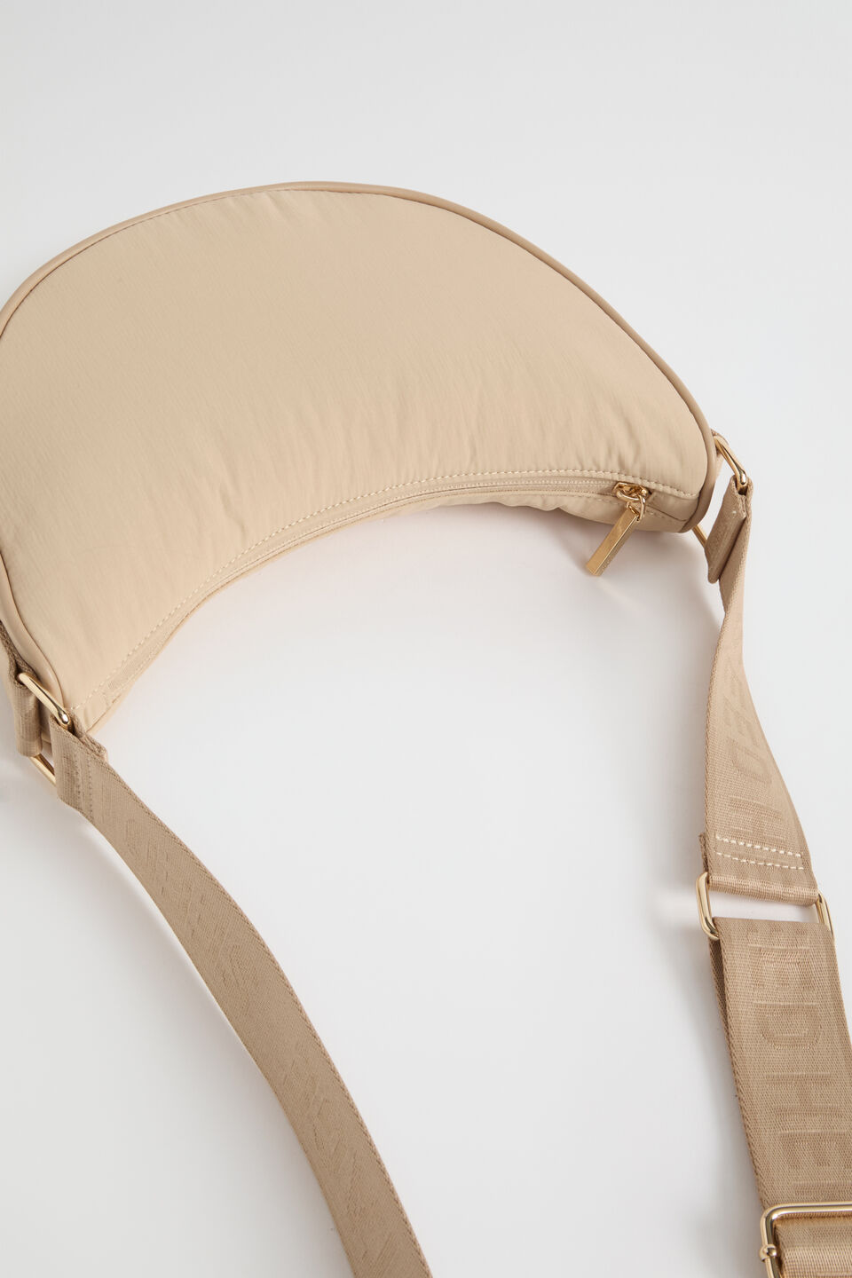 Monochrome Saddle Bag  Champagne Beige