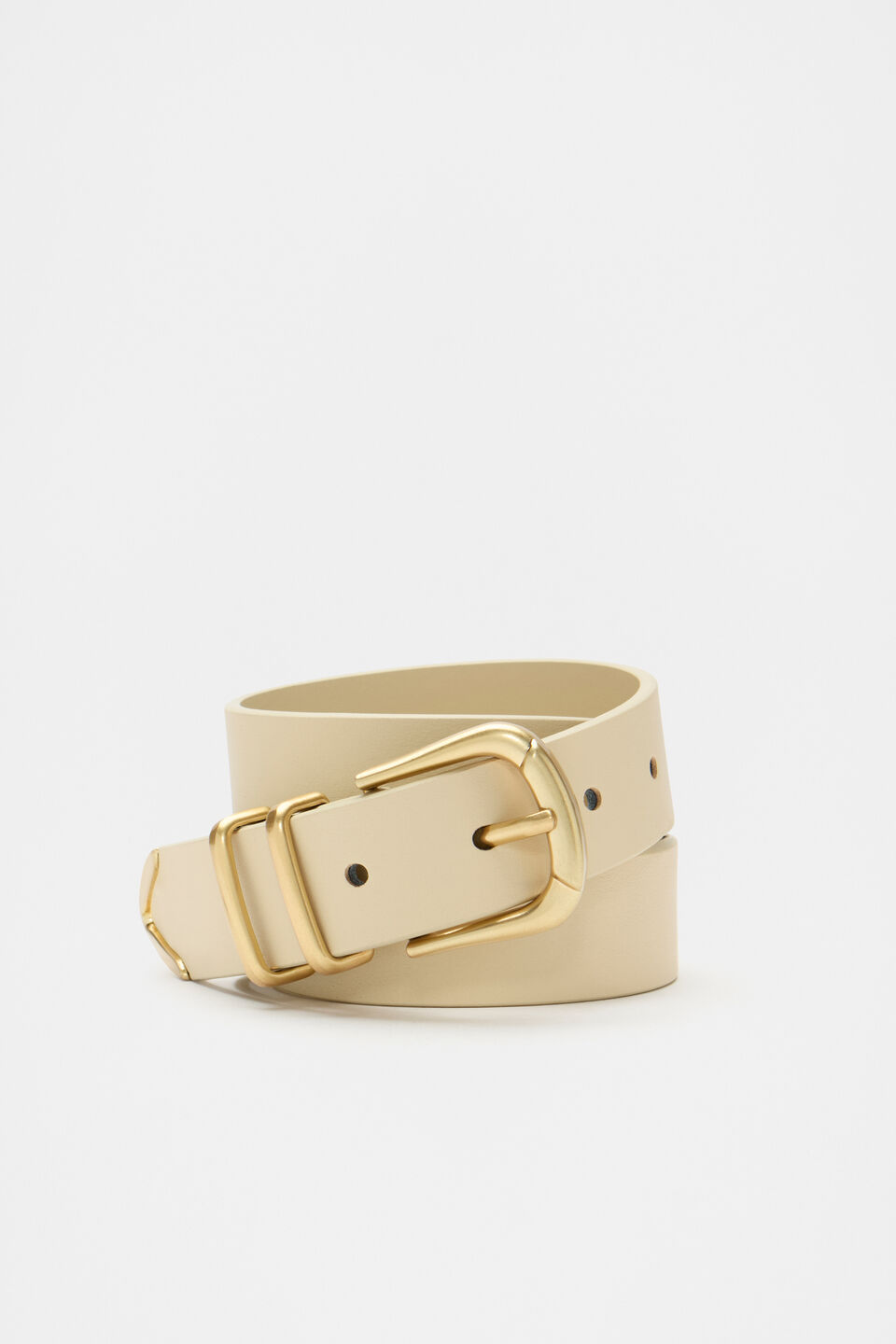 Amara Metal Tip Belt  Marzipan