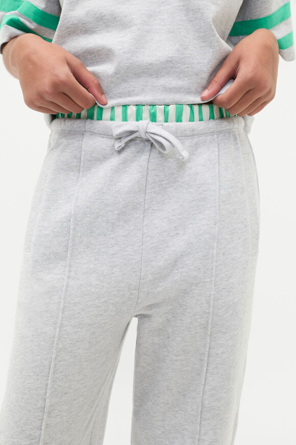 Pin Tuck Track Pant  Cloud Grey Marle  hi-res