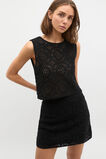 Crochet Knit Tank  Black  hi-res