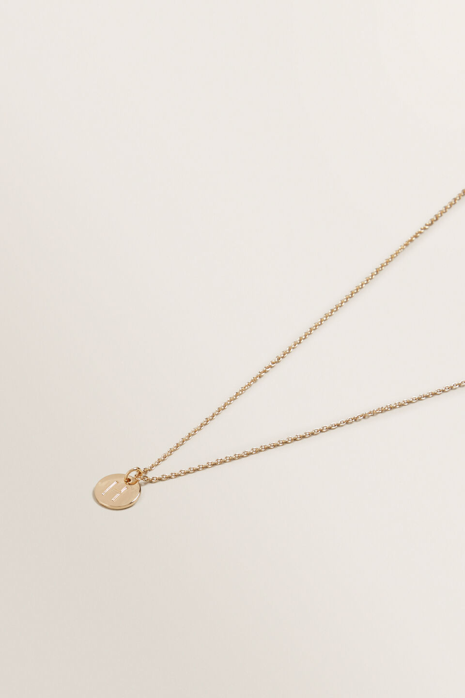 Initial Disc Necklace  