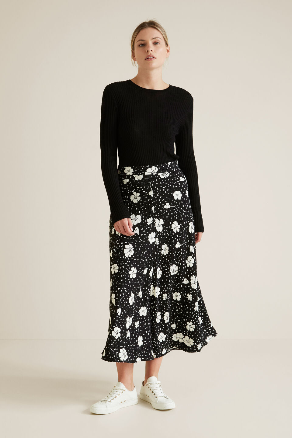 Printed Swing Skirt  