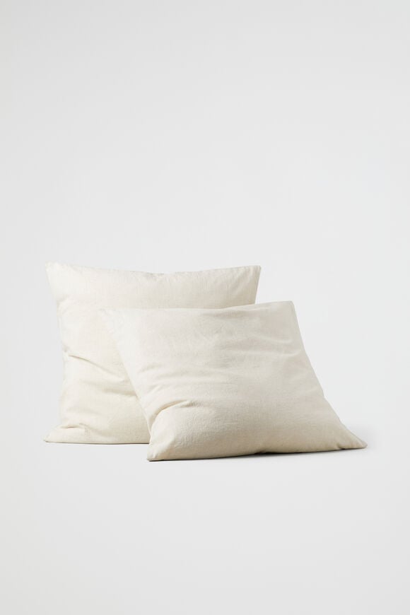 Alba Euro Pillowcase  Flax Cross Dye  hi-res