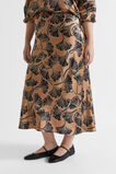 Satin Abstract Floral Skirt  Abstract Floral  hi-res