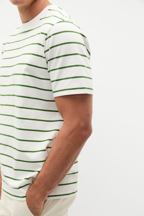 Crew Stripe Tee  Pea Green  hi-res