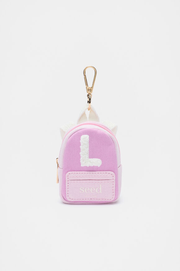 Mini Backpack Initial Keyring  L  hi-res
