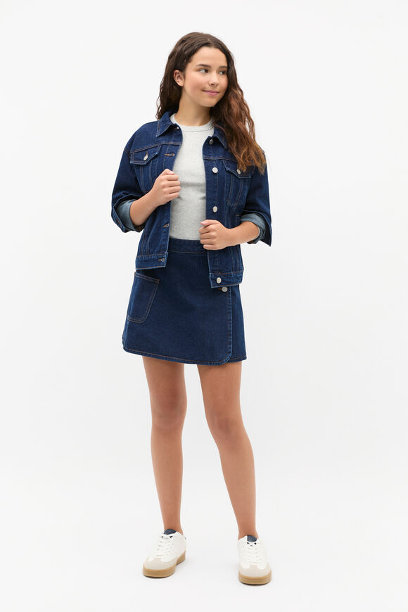 Boxy Denim Jacket  Rinse Wash  hi-res