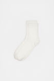 Waffle Quarter Crew Sock  Cream  hi-res