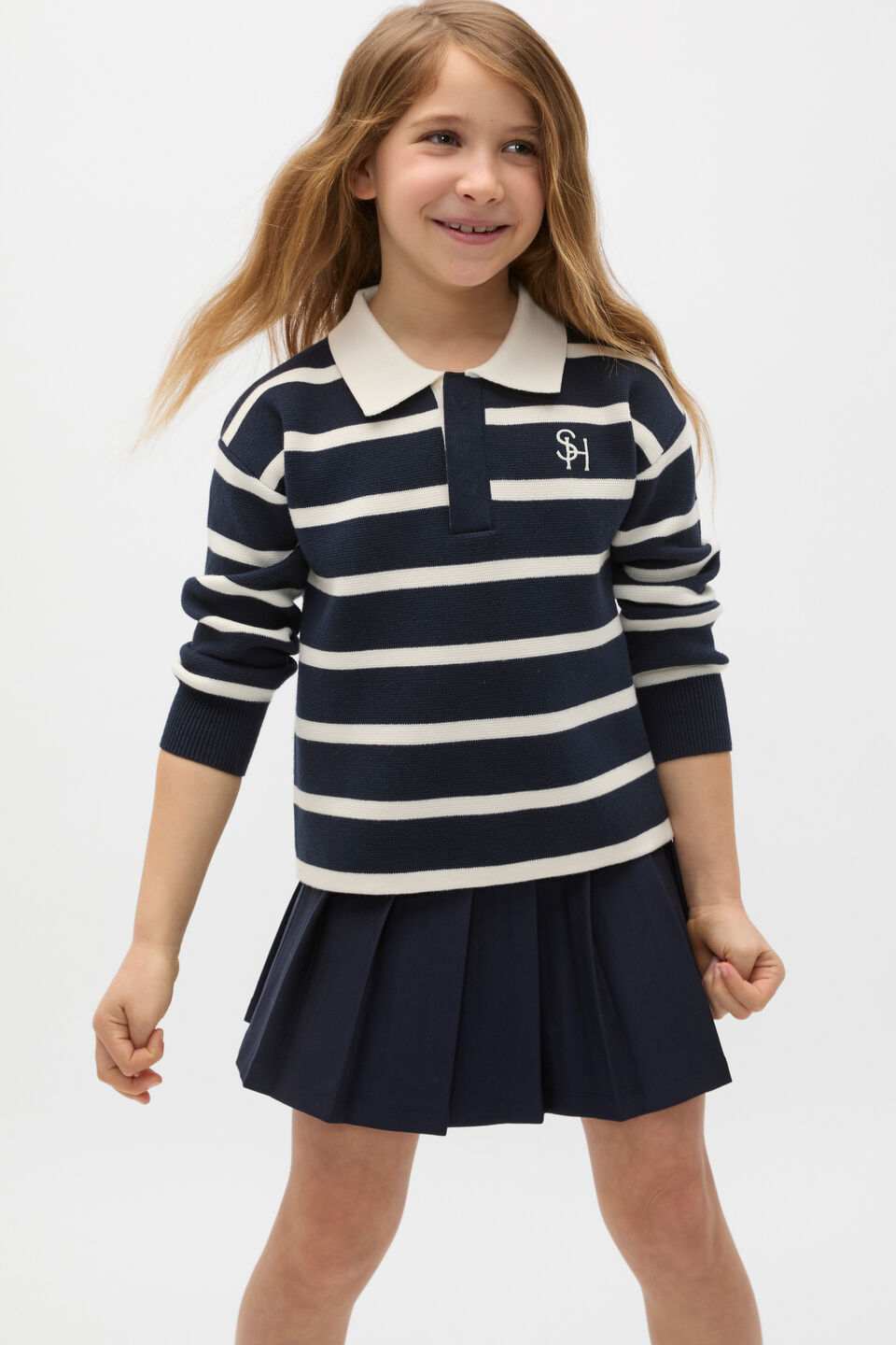 Heritage Knit Rugby  Twilight Blue