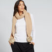 Pom Pom Trim Scarf    hi-res