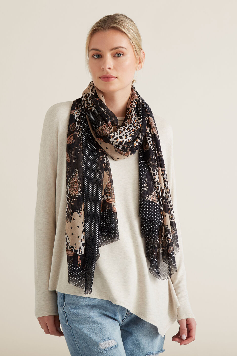 Mixed Paisley Ocelot Scarf  