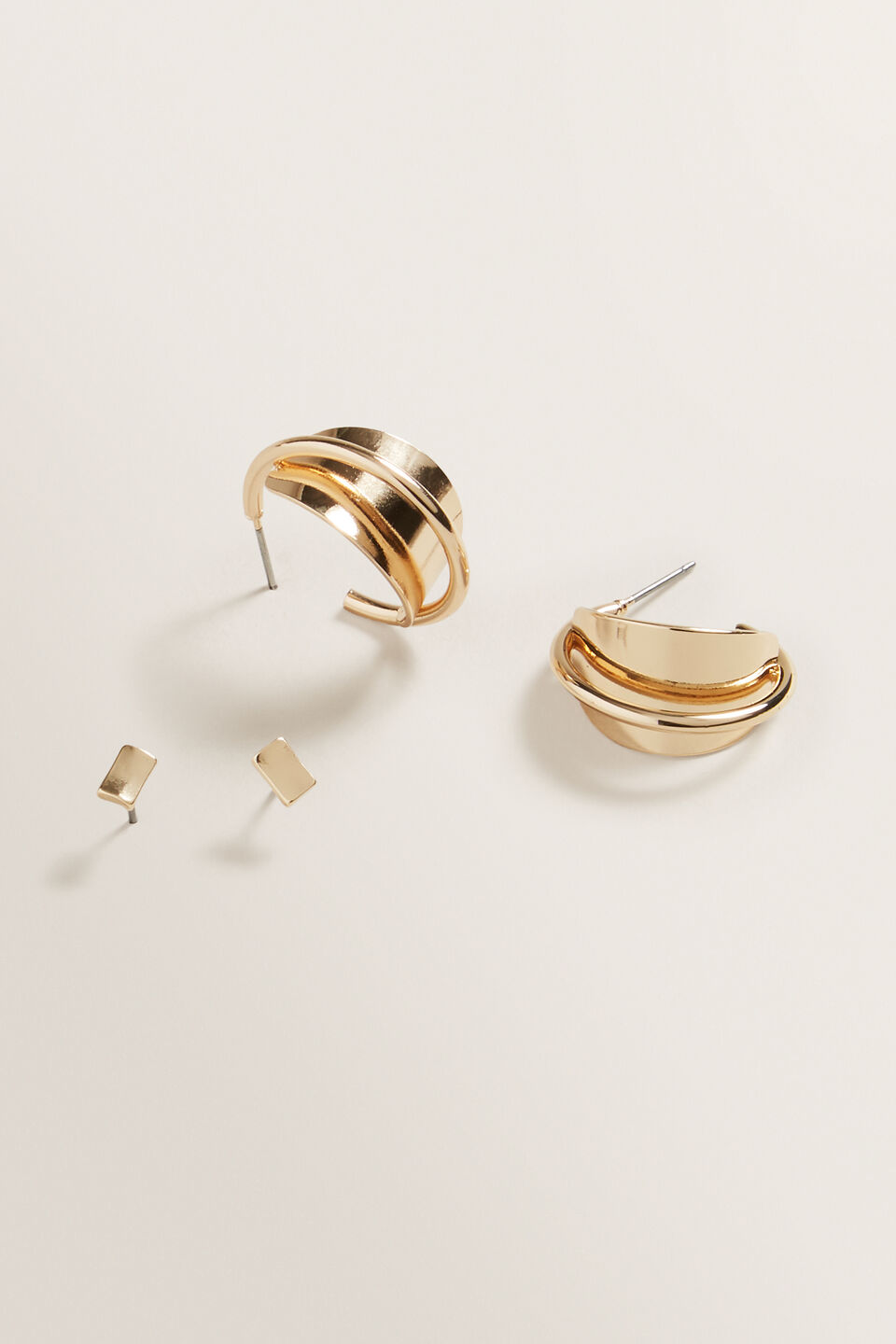 Gold Hoop Stud Pack  9