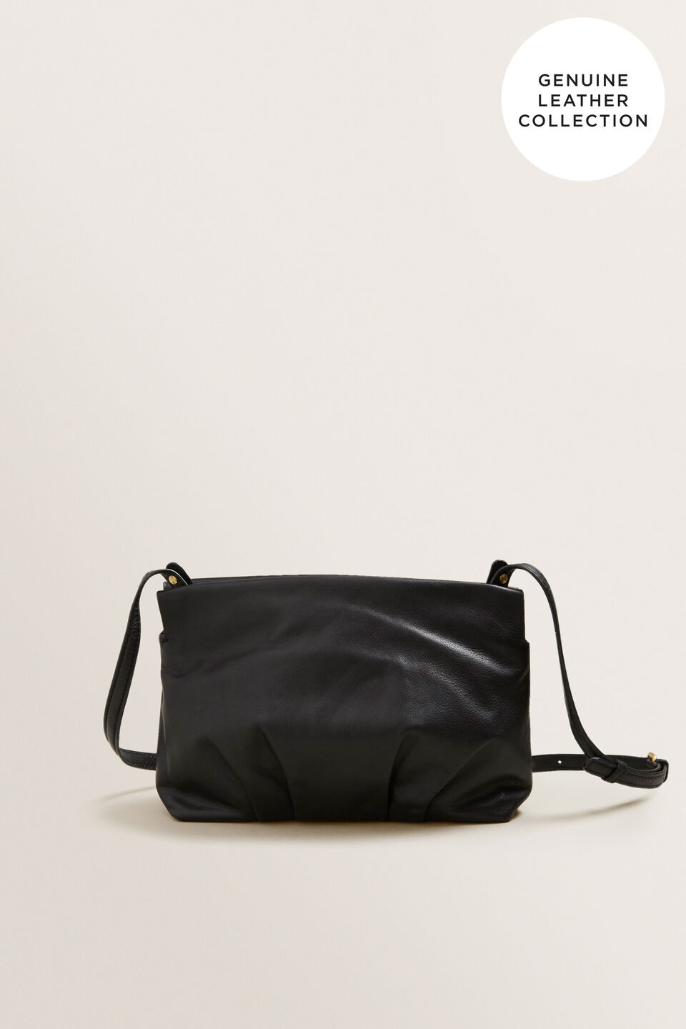 Leather Pleat Sling  