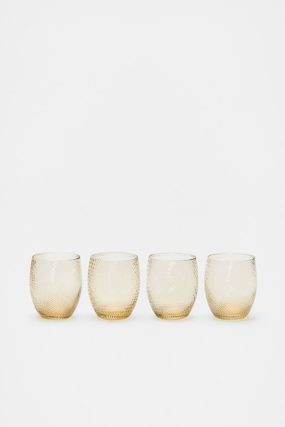 Twist Glasses Set of 4  Maple  hi-res