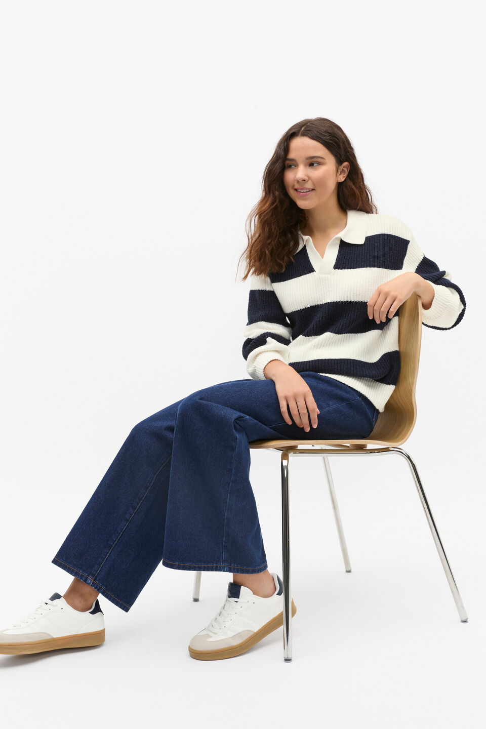 Polo Knit Sweater  New Navy