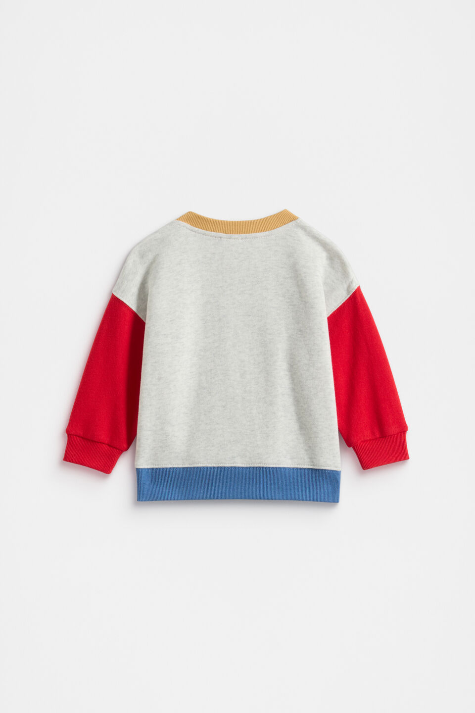 Colourblock Logo Sweat  Light Grey Marle