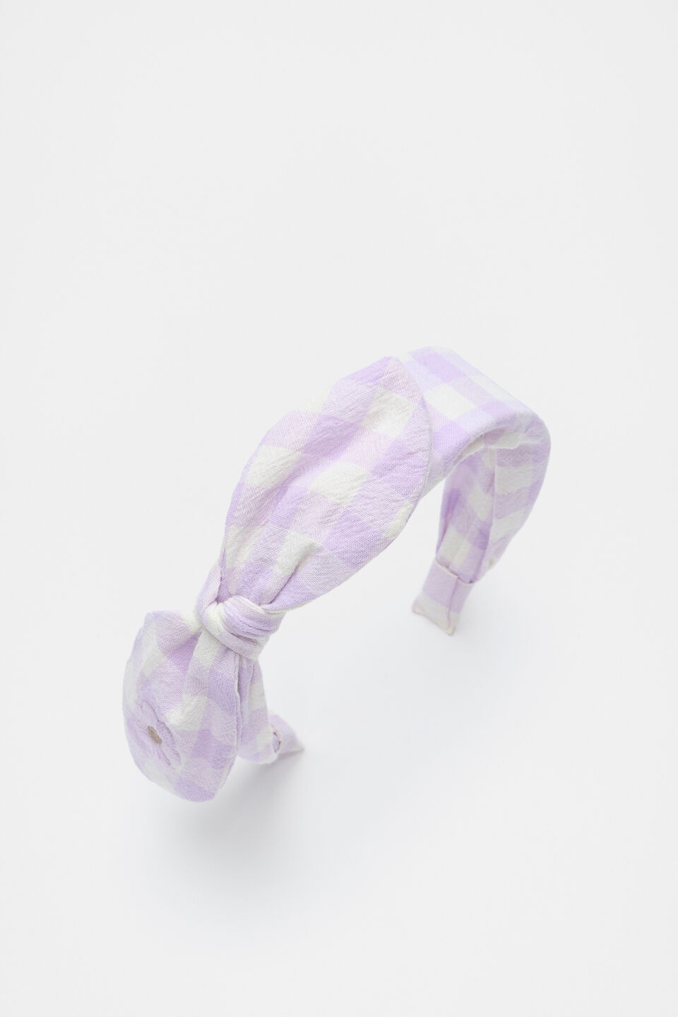 Gingham Headband  Lavender