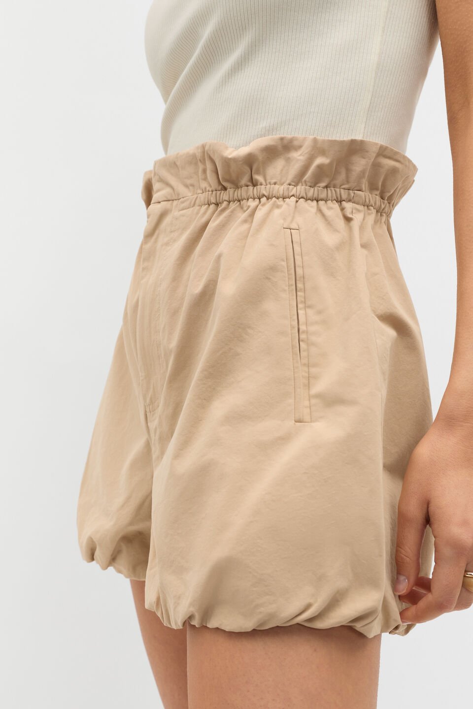 Paperbag Bubble Short  Iced Latte