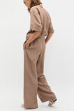 Crinkled Satin Palazzo Pant  Nutmeg  hi-res