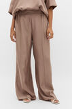 Crinkled Satin Palazzo Pant  Nutmeg  hi-res
