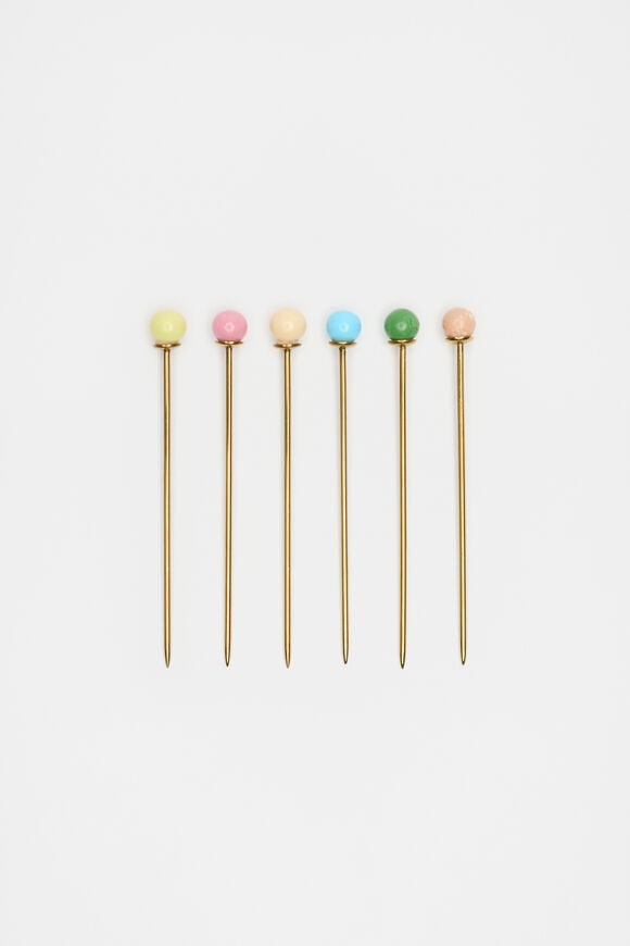 Vita Cocktail Pick Set of 6  Multi  hi-res