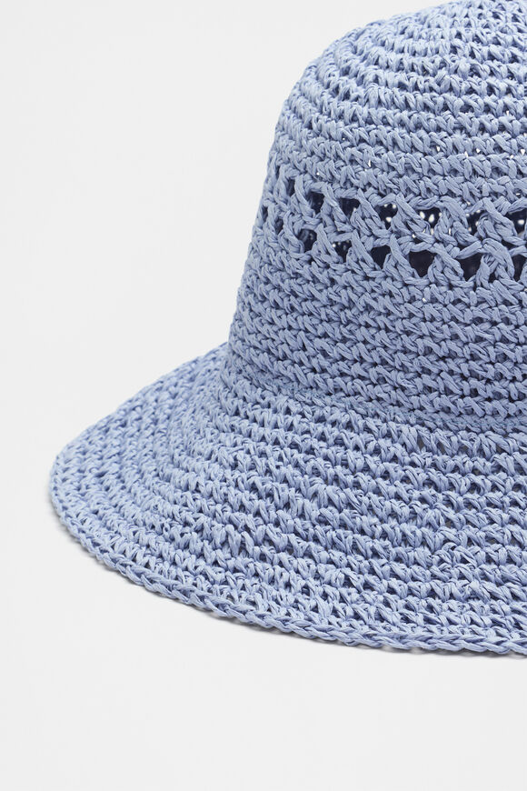 Woven Bucket Hat  Cornflower Blue  hi-res