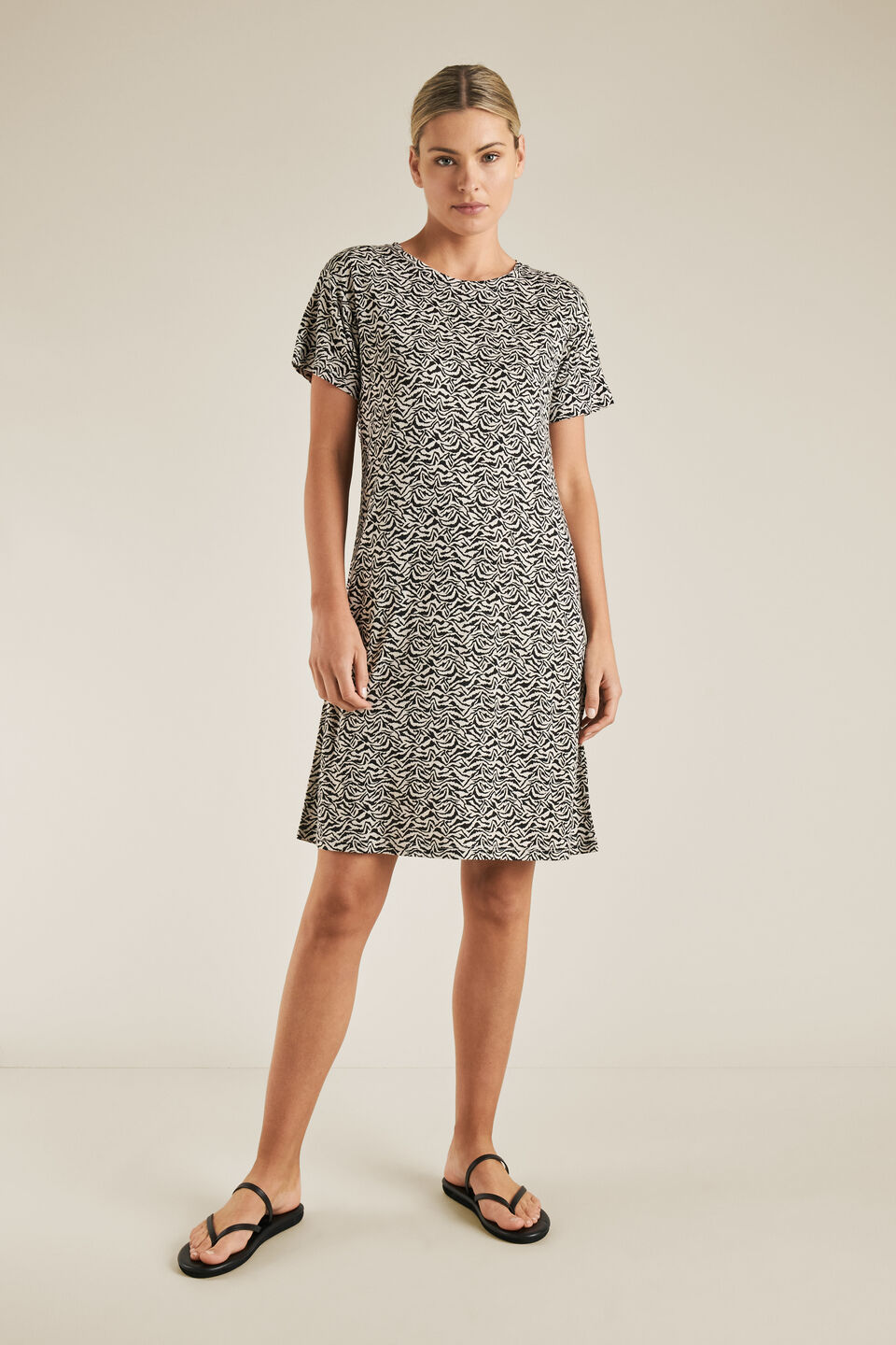 Animal Print Tee Dress  