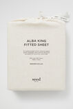 Alba King Fitted Sheet  Flax Cross Dye  hi-res