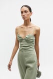 Linen Balconette Top  Pale Olive  hi-res