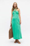 Linen Knot Halter Maxi Dress  Deep Emerald  hi-res