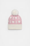 Heart Initial Beanie  I  hi-res