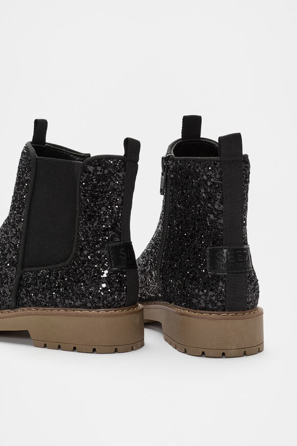 Glitter Chelsea Boot  Black  hi-res
