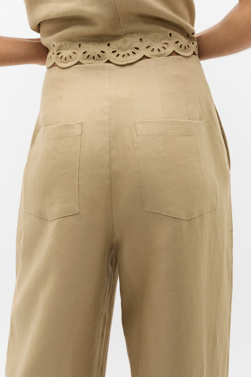 Simple Linen Pant  Cashew