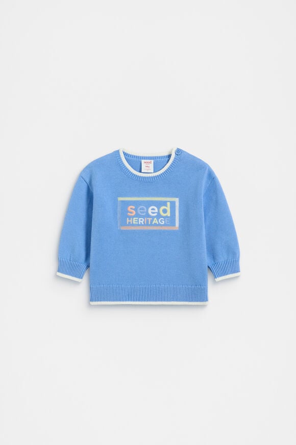 Logo Knit Sweater  Celestial Blue  hi-res