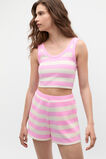 Stripe Crop and Short PJ Set  Fairy Floss  hi-res