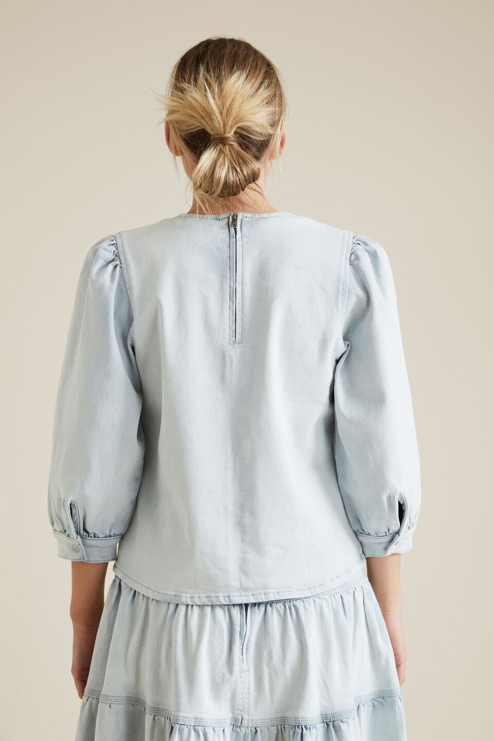 Blouson Denim Top  