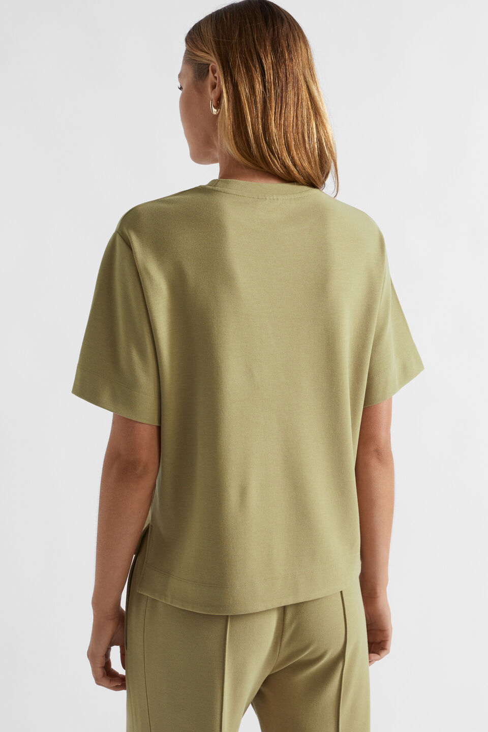 Double Knit Boxy Tee  Pistachio