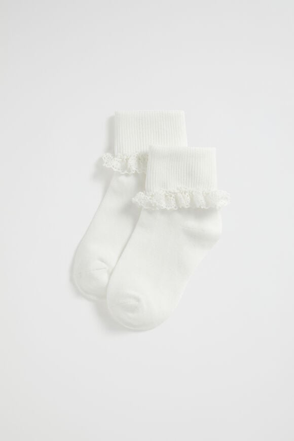 Frill Sock  Vanilla  hi-res