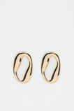 Twist Oval Earrings  Gold  hi-res