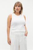 Textured Rib Tank  Whisper White  hi-res