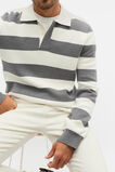 Rugby Polo Knit  Vintage Grey Marle Stripe  hi-res