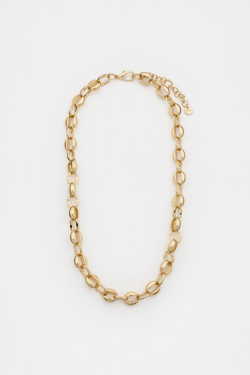 Luxe Round Link Necklace  Gold