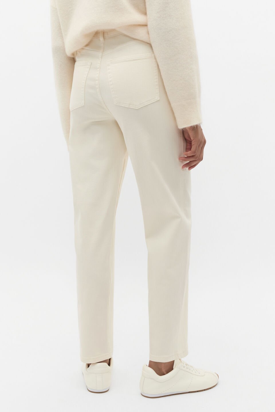 Twist Seam Jean  Coconut Cream