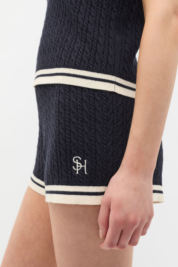Cable Knit Short  Twilight Blue  hi-res