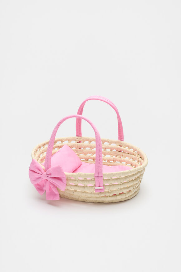 Bow Doll Basket  Pink  hi-res