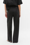 Core Linen Easy Wide Leg Pant  Black  hi-res