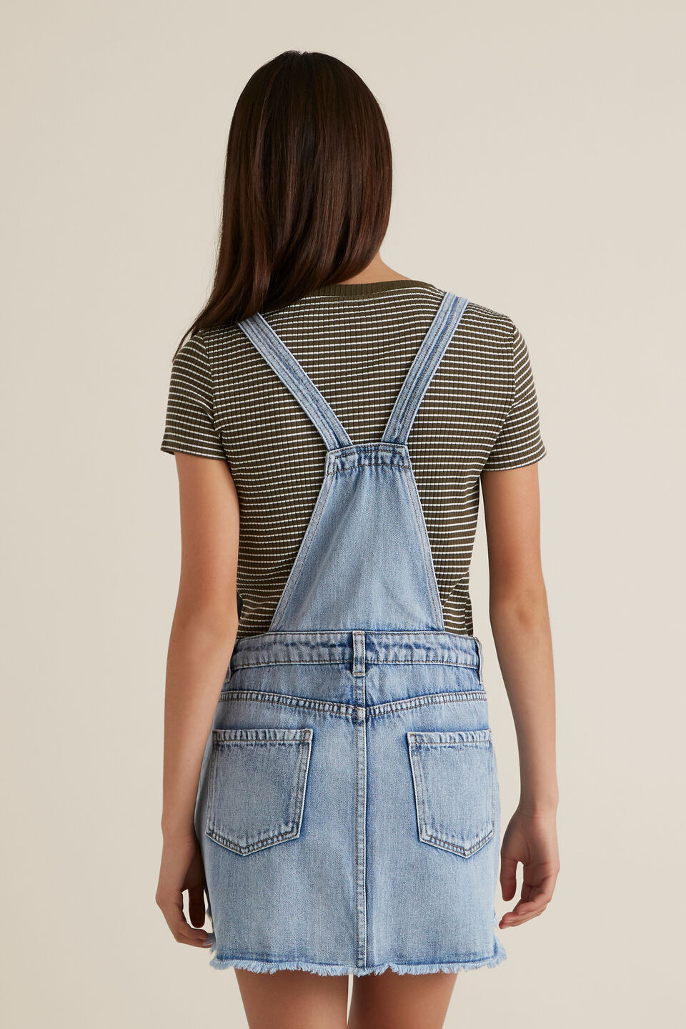 Distressed Denim Pinafore  