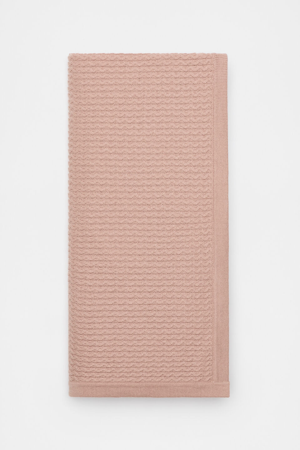 Cable Knit Blanket  Blush Pink